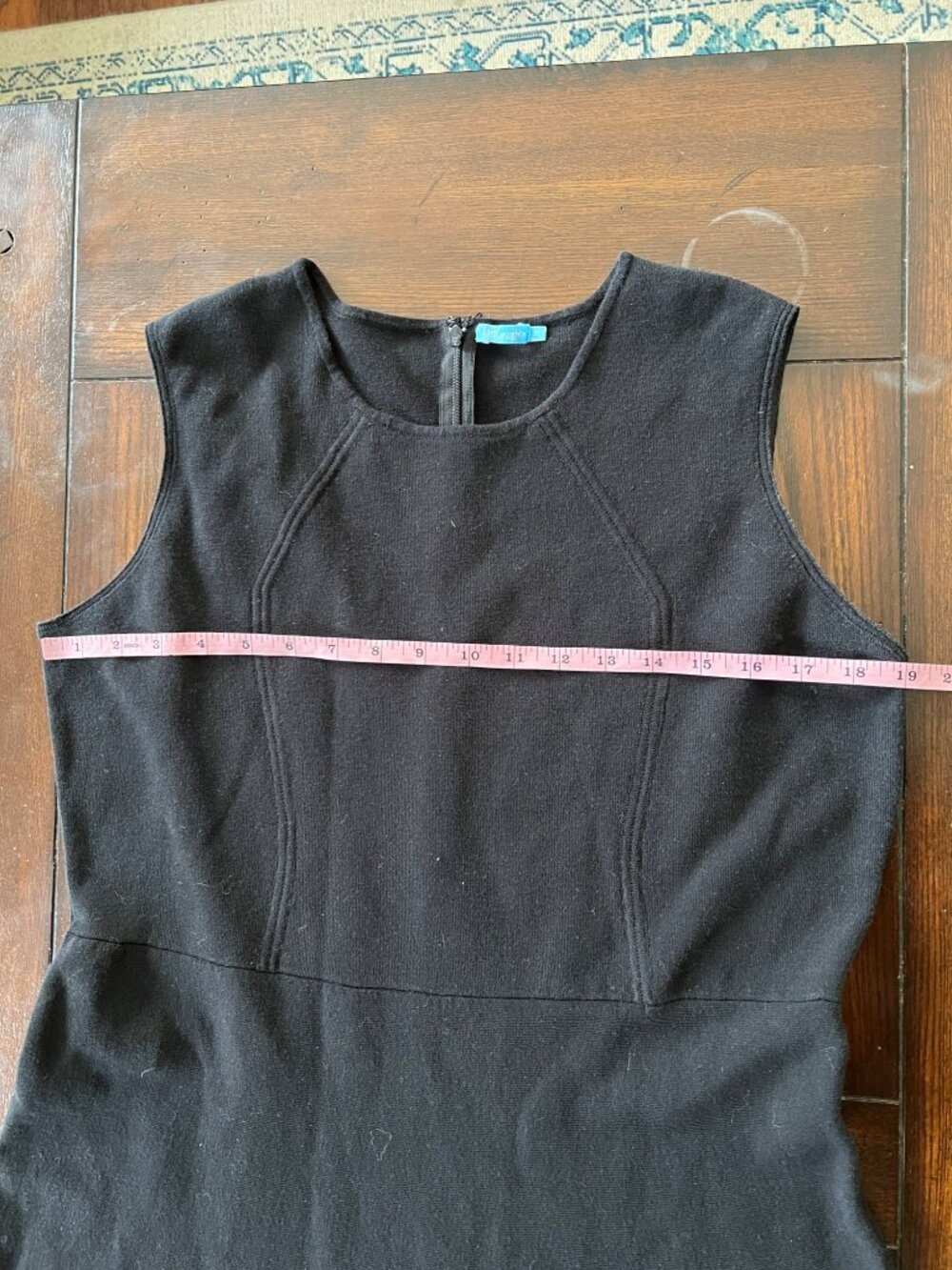 J. McLaughlin Black Amelia Cloth Knit Sleeveless Dress Fit Flare Capsule XL Offi - Picture 5 of 9